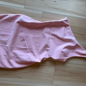 Lulu's Soft Pink One-Shoulder, Cut Out Dress